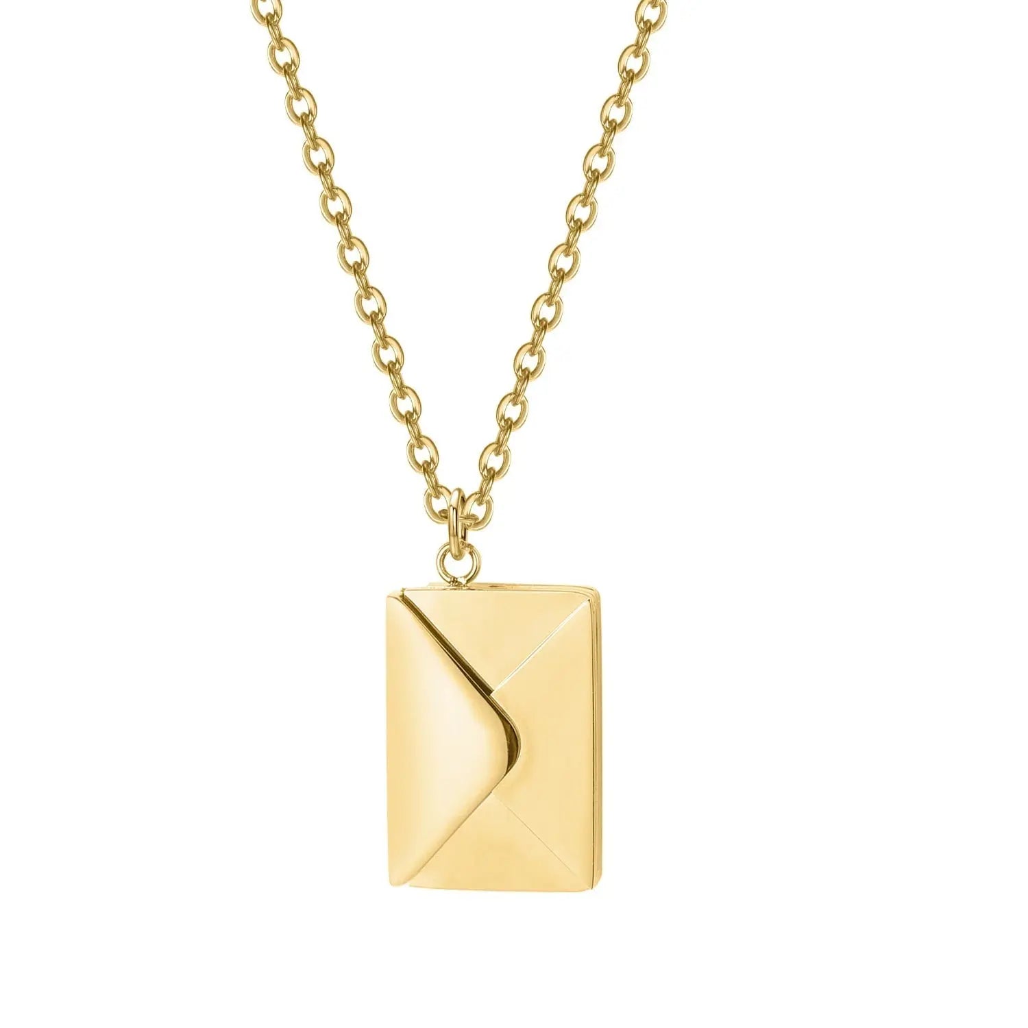 Personalized Custom Envelope Custom Photo Engraved Name Necklace Pendant - Blade & Thread