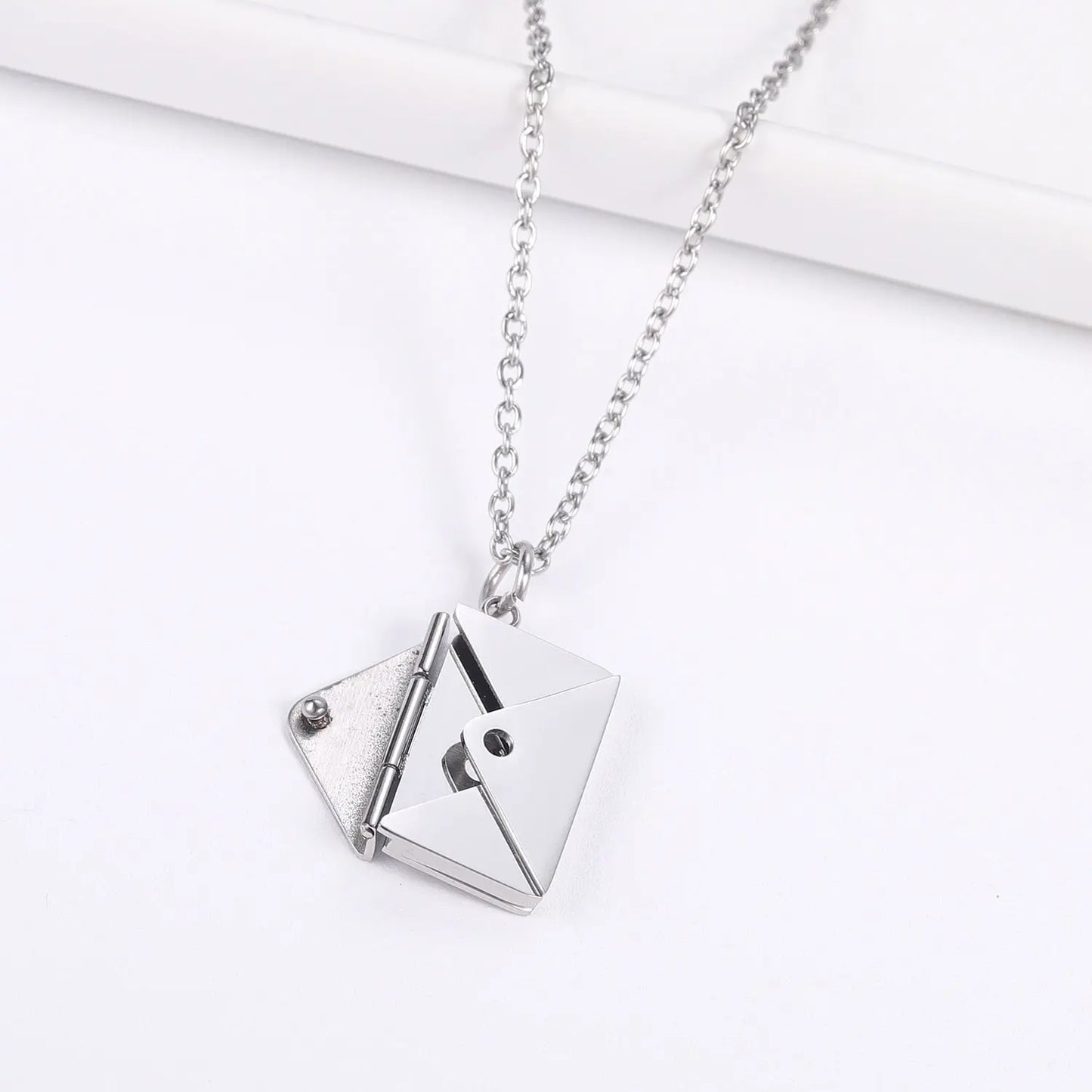 Personalized Custom Envelope Custom Photo Engraved Name Necklace Pendant - Blade & Thread