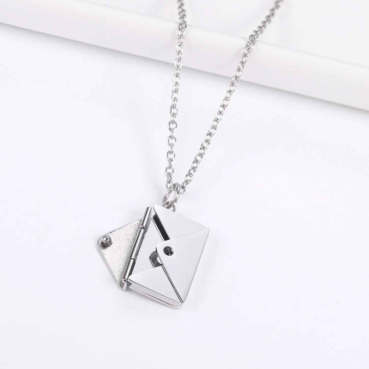 Personalized Custom Envelope Custom Photo Engraved Name Necklace Pendant - Blade & Thread