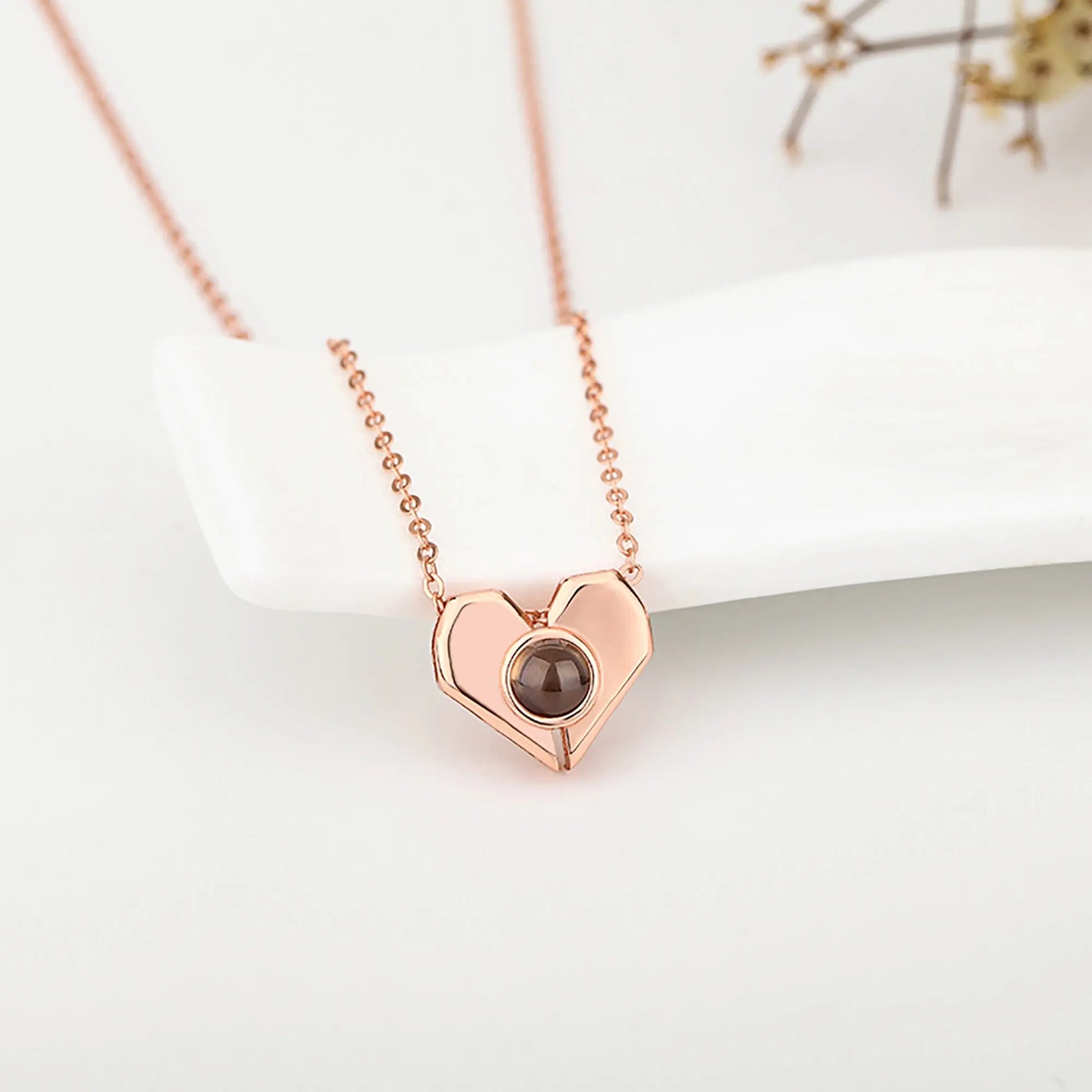 Personalized Heart Shaped Projection Necklace Custom Photo Pendan nowadaysfashion