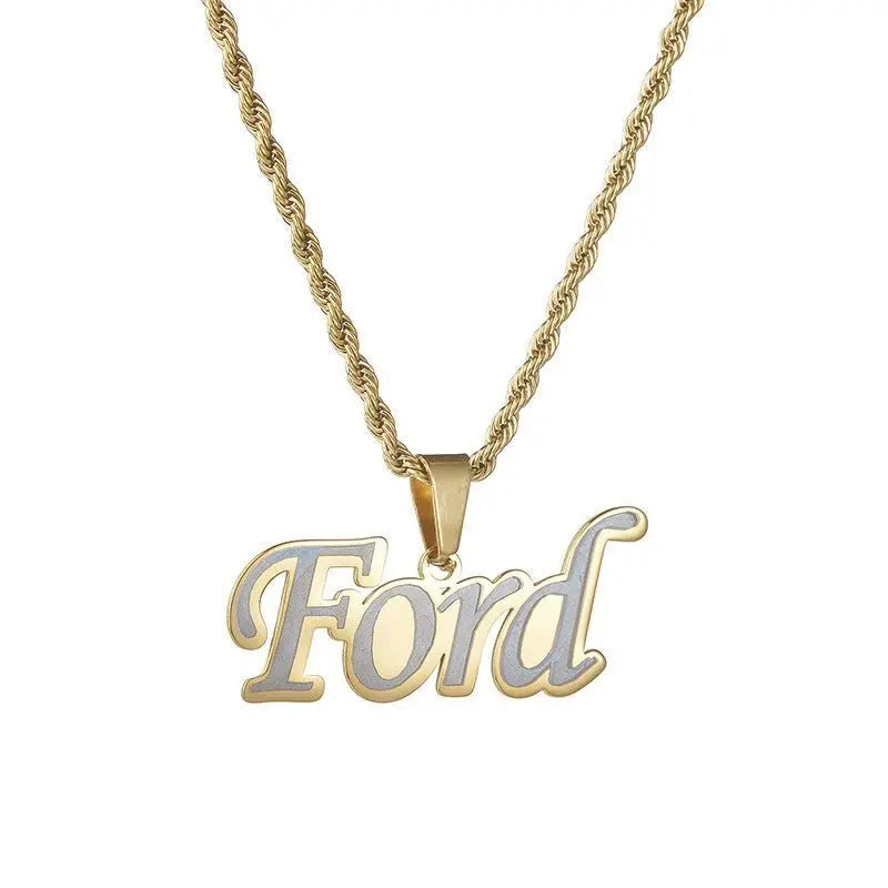 Personalized laser marking hip hop pendant - Blade & Thread