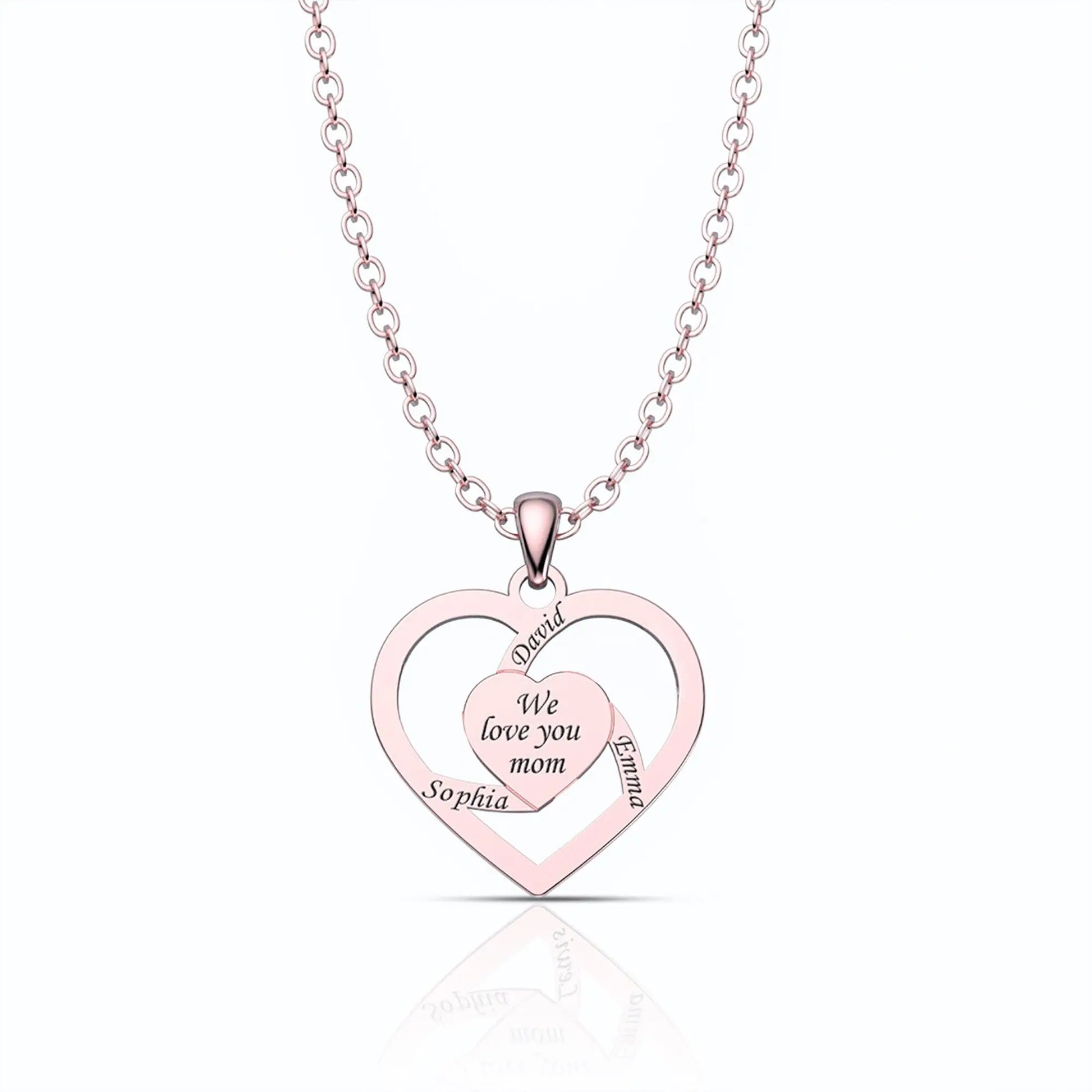 Personalized Mother Name Necklace With Text Custom Heart Pendant Necklace - Blade & Thread
