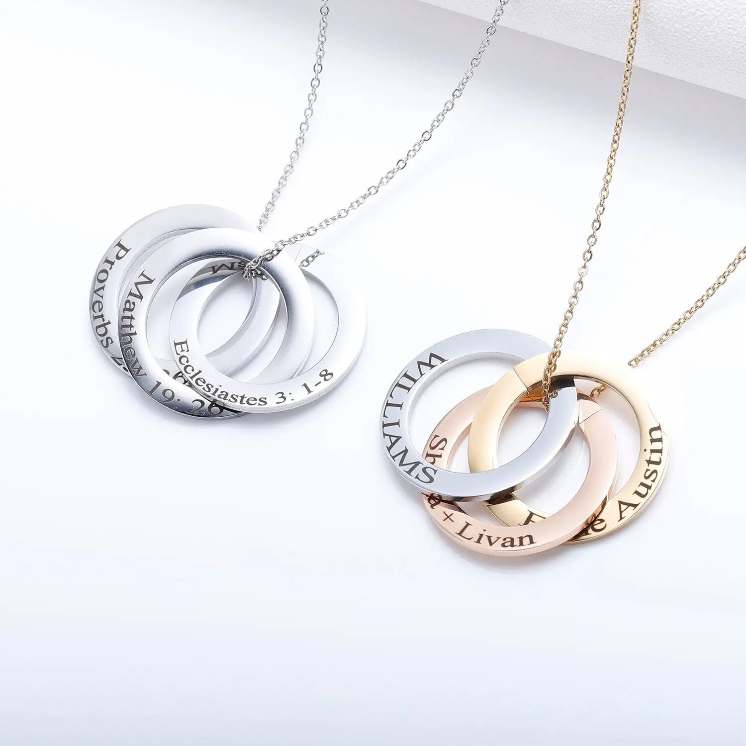 Personalized Name Necklace Gold Plated Stainless Steel Necklaces Child Name Pendant - Blade & Thread