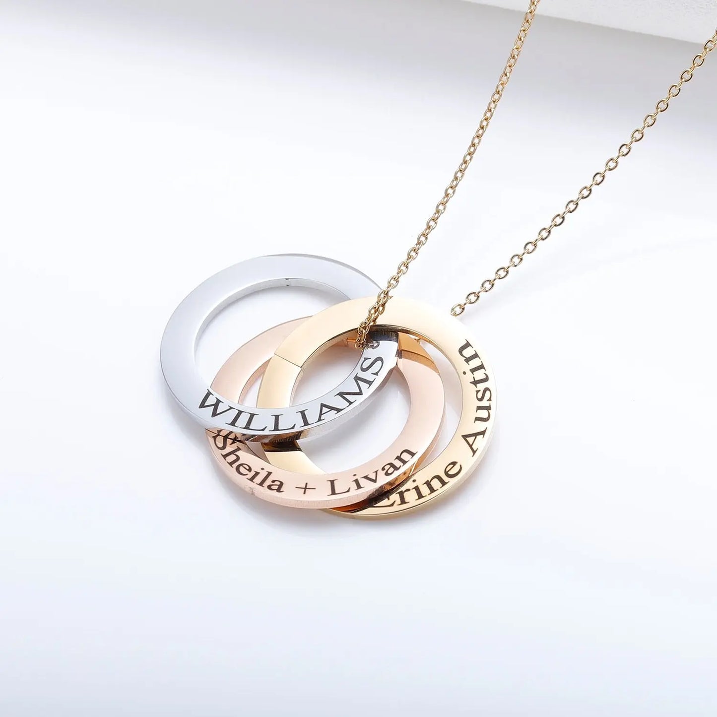 Personalized Name Necklace Gold Plated Stainless Steel Necklaces Child Name Pendant - Blade & Thread