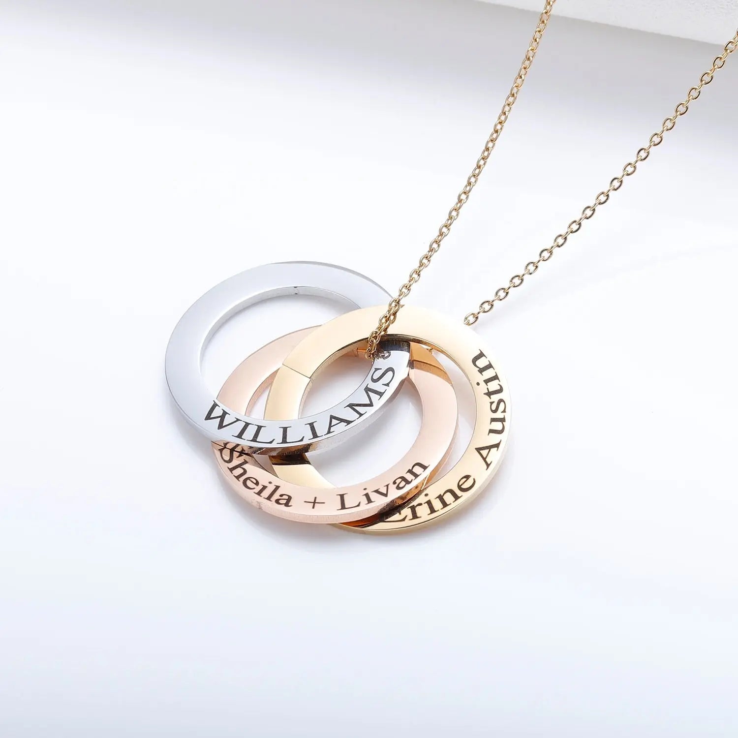 Personalized Name Necklace Gold Plated Stainless Steel Necklaces Child Name Pendant - Blade & Thread