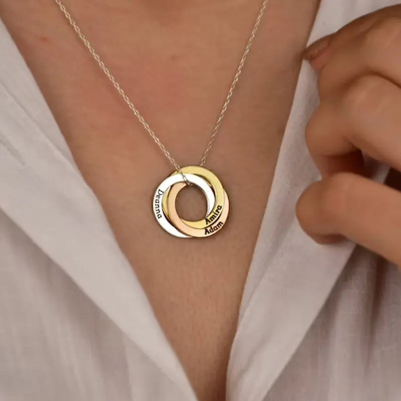 Personalized Name Necklace Gold Plated Stainless Steel Necklaces Child Name Pendant - Blade & Thread
