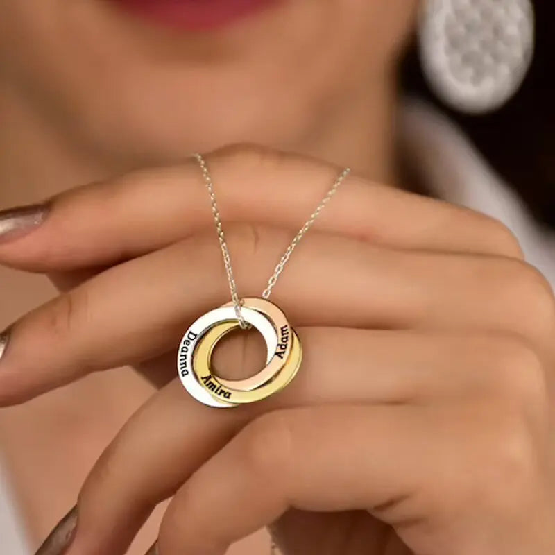 Personalized Name Necklace Gold Plated Stainless Steel Necklaces Child Name Pendant - Blade & Thread