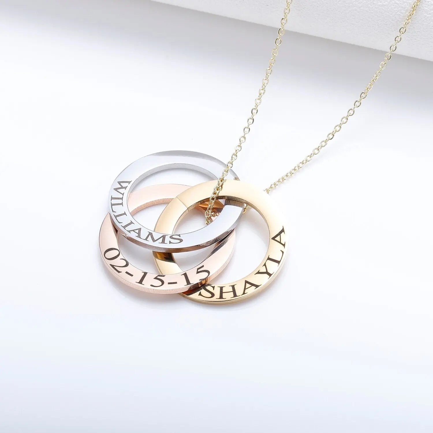 Personalized Name Necklace Gold Plated Stainless Steel Necklaces Child Name Pendant - Blade & Thread