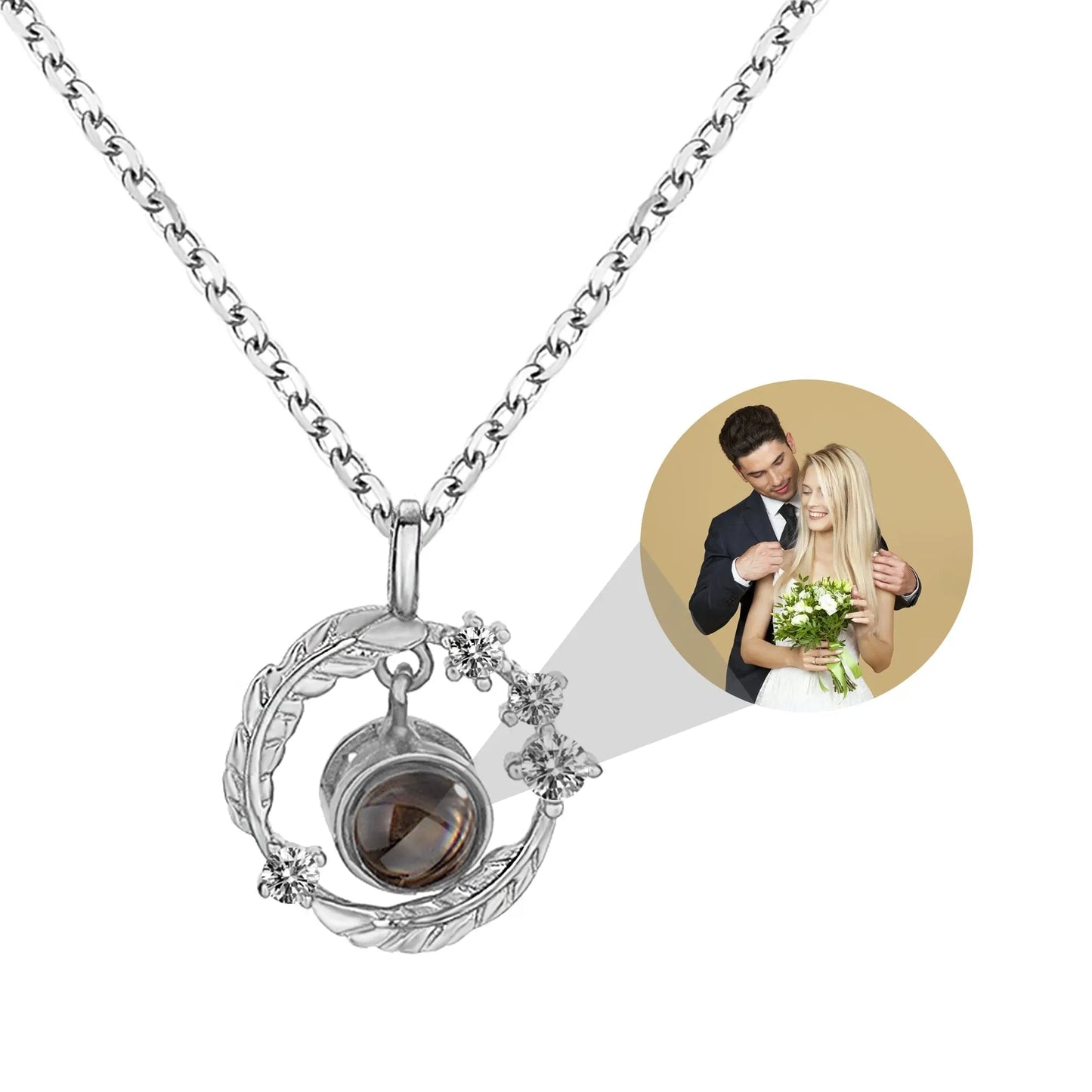 Personalized Photo Feather Projection Necklace New Jewelry - Blade & Thread