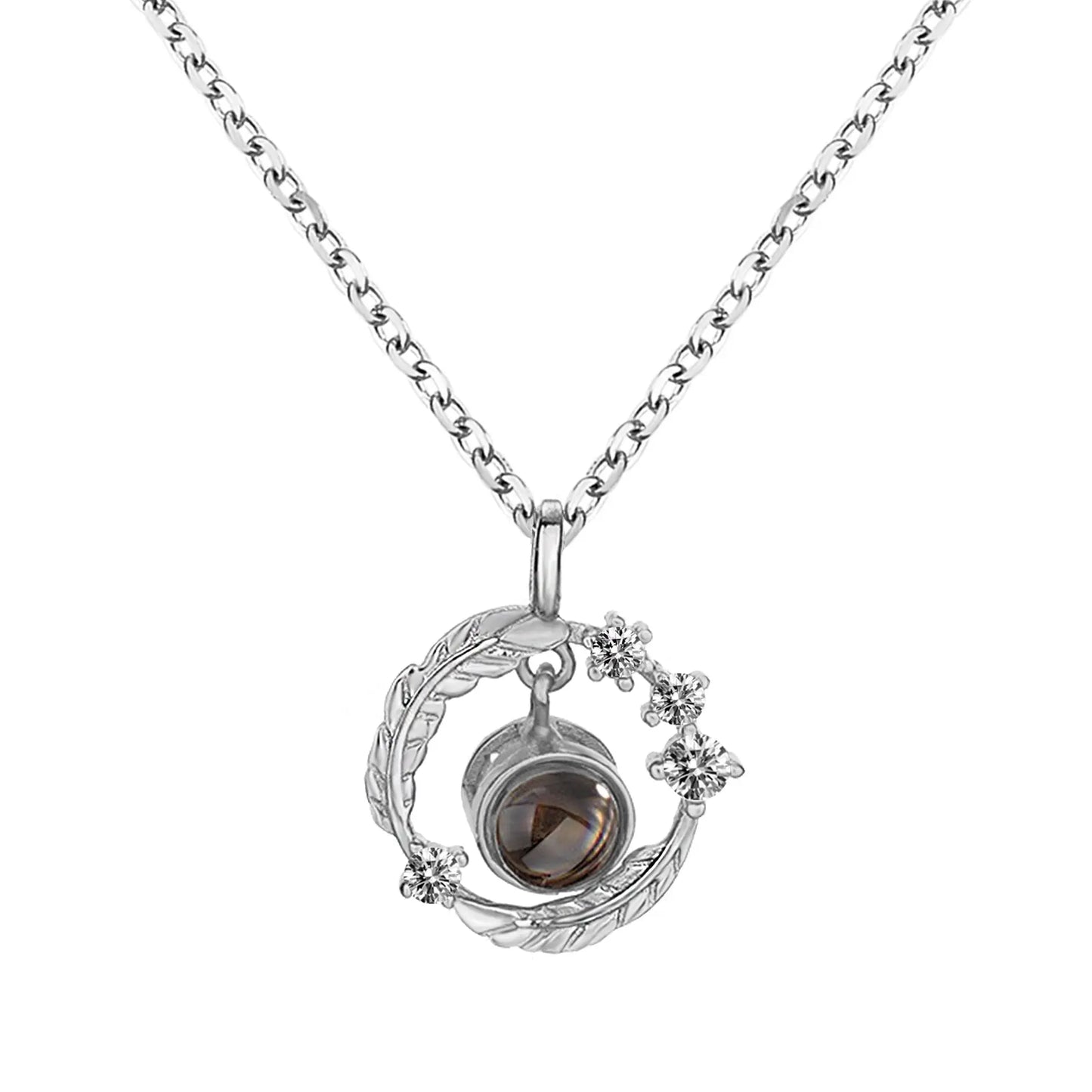 Personalized Photo Feather Projection Necklace New Jewelry - Blade & Thread