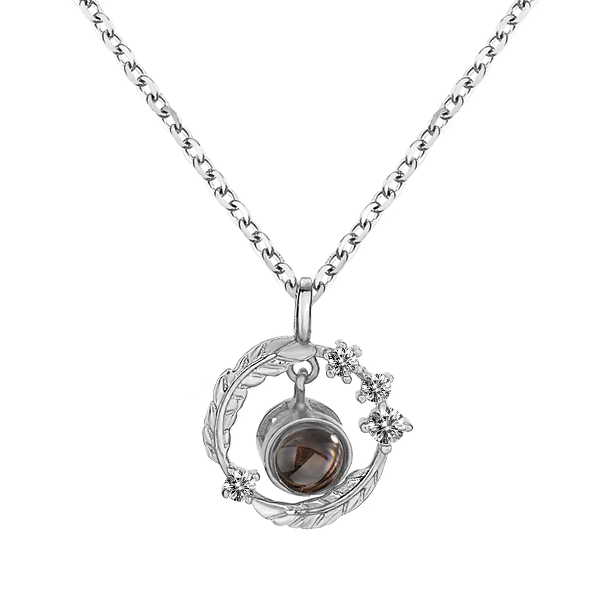 Personalized Photo Feather Projection Necklace New Jewelry - Blade & Thread