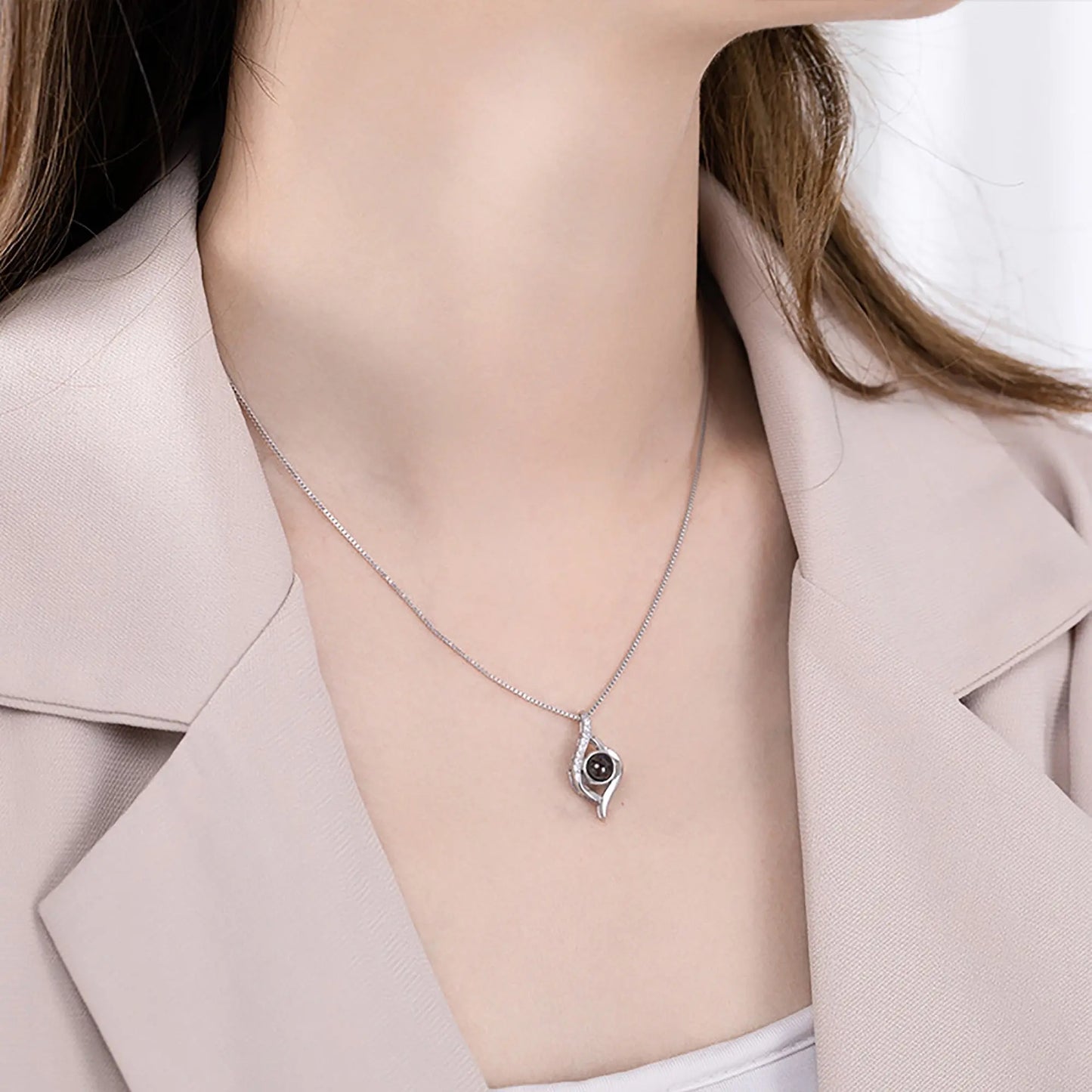 Personalized Photo Name Projection Custom Pendant For Women Girls Trendy Necklaces - Blade & Thread
