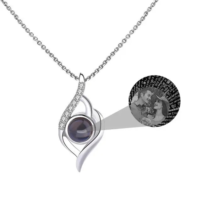 Personalized Photo Name Projection Custom Pendant For Women Girls Trendy Necklaces - Blade & Thread