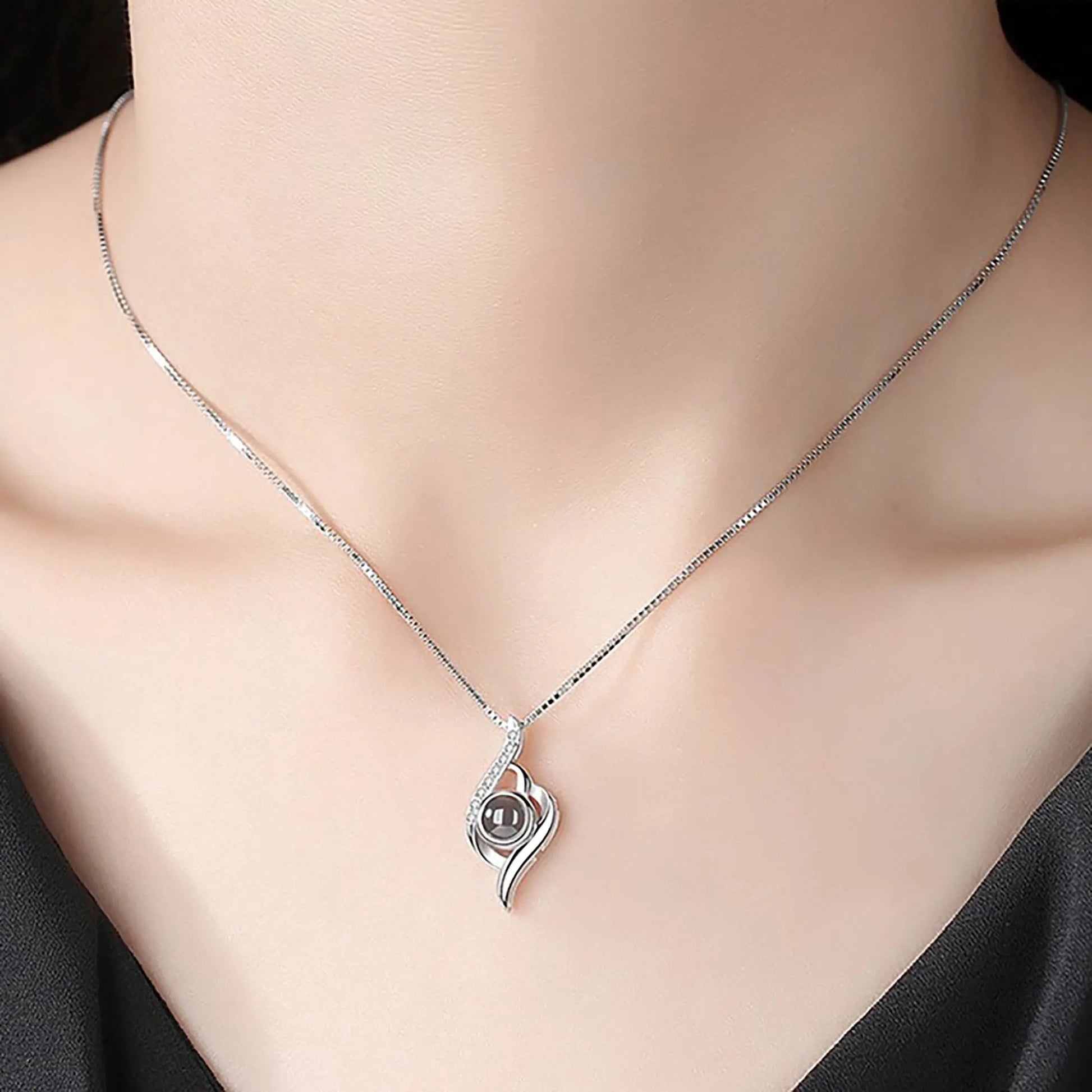 Personalized Photo Name Projection Custom Pendant For Women Girls Trendy Necklaces - Blade & Thread