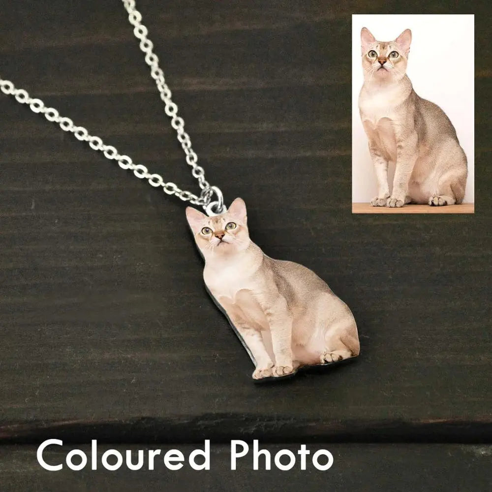Personalized Photo Necklace,Pet Photo Necklace,Picture Necklace, Memorial Gift - Blade & Thread