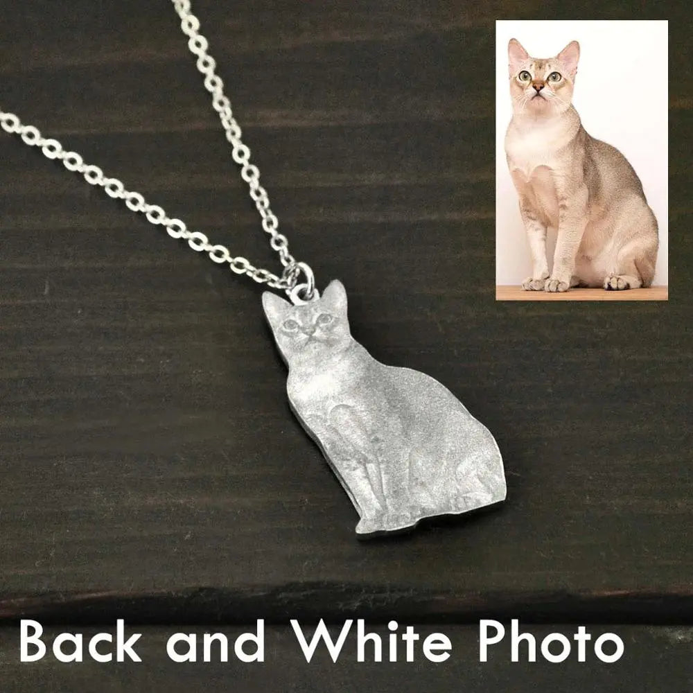 Personalized Photo Necklace,Pet Photo Necklace,Picture Necklace, Memorial Gift - Blade & Thread