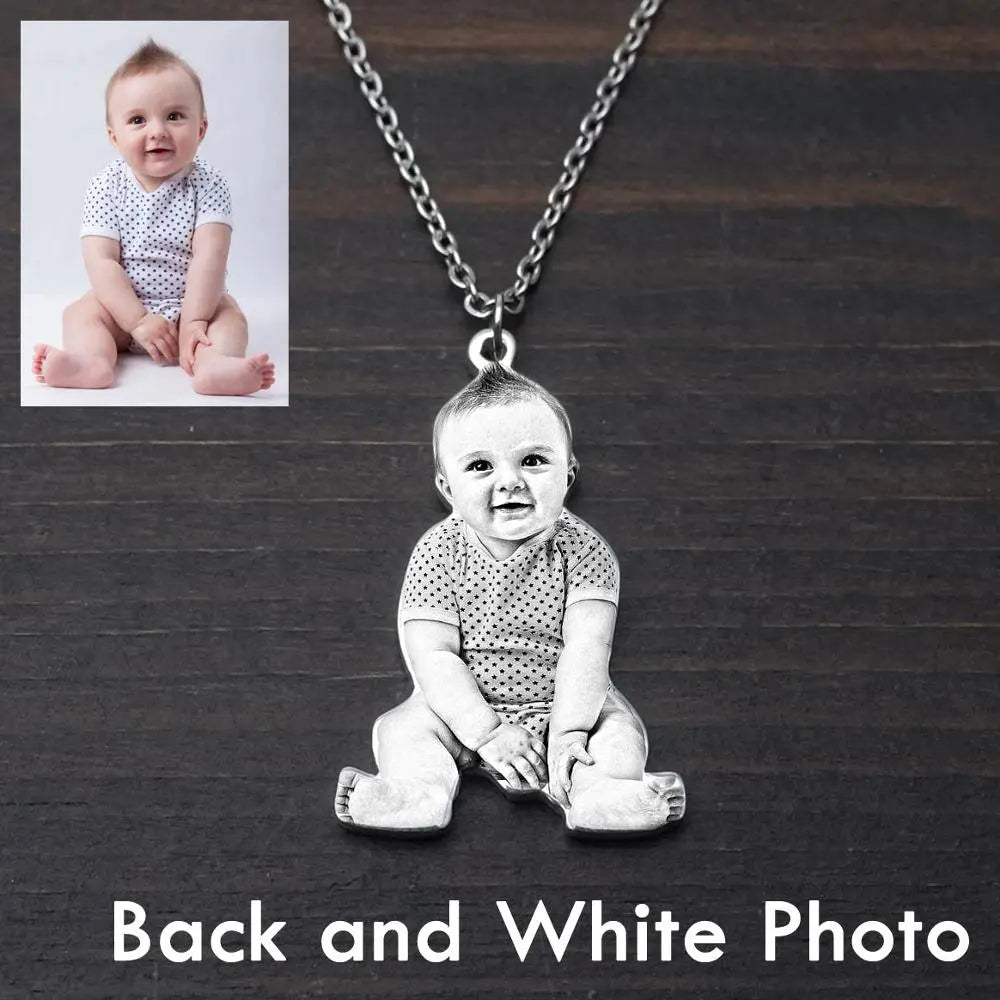 Personalized Photo Necklace,Pet Photo Necklace,Picture Necklace, Memorial Gift - Blade & Thread