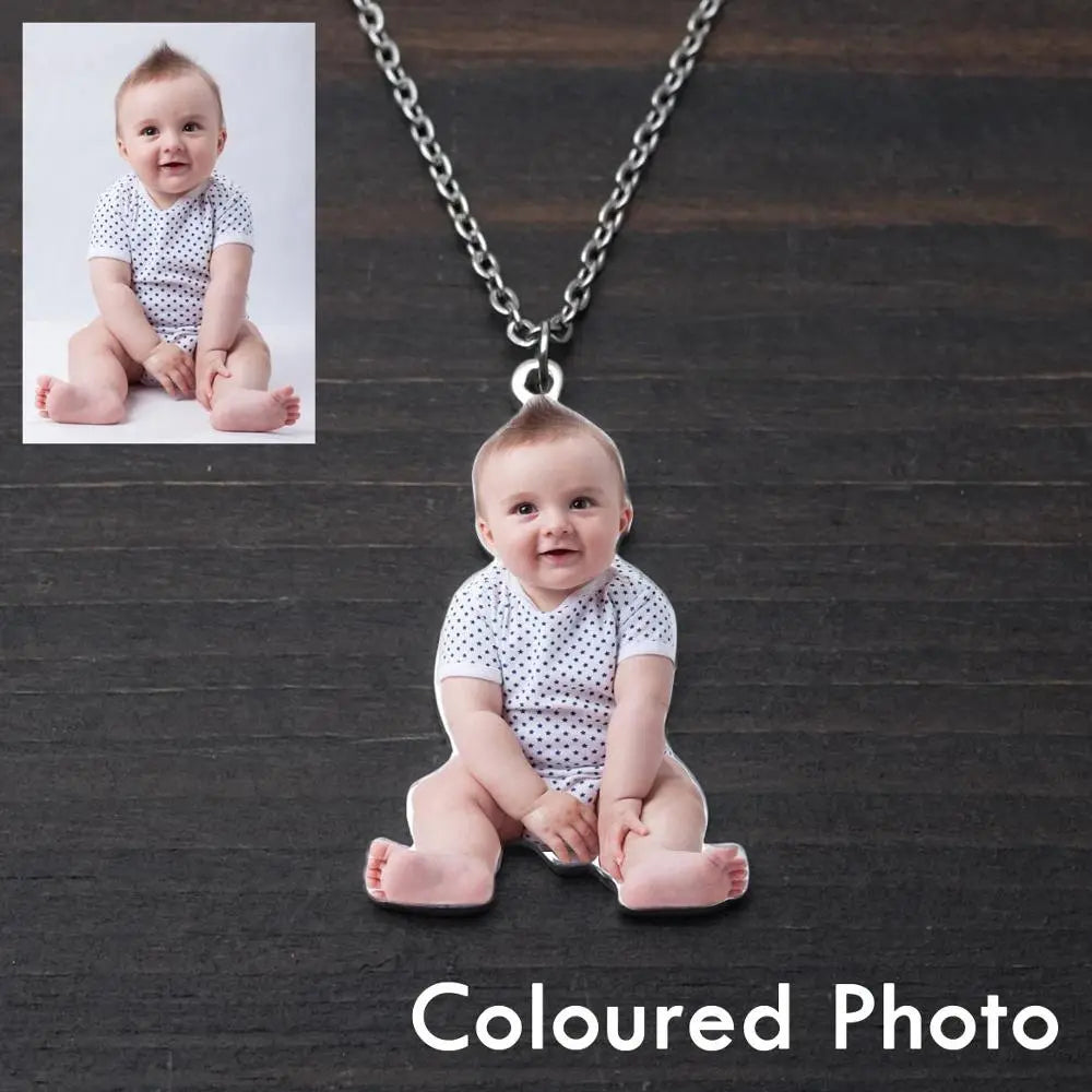 Personalized Photo Necklace,Pet Photo Necklace,Picture Necklace, Memorial Gift - Blade & Thread