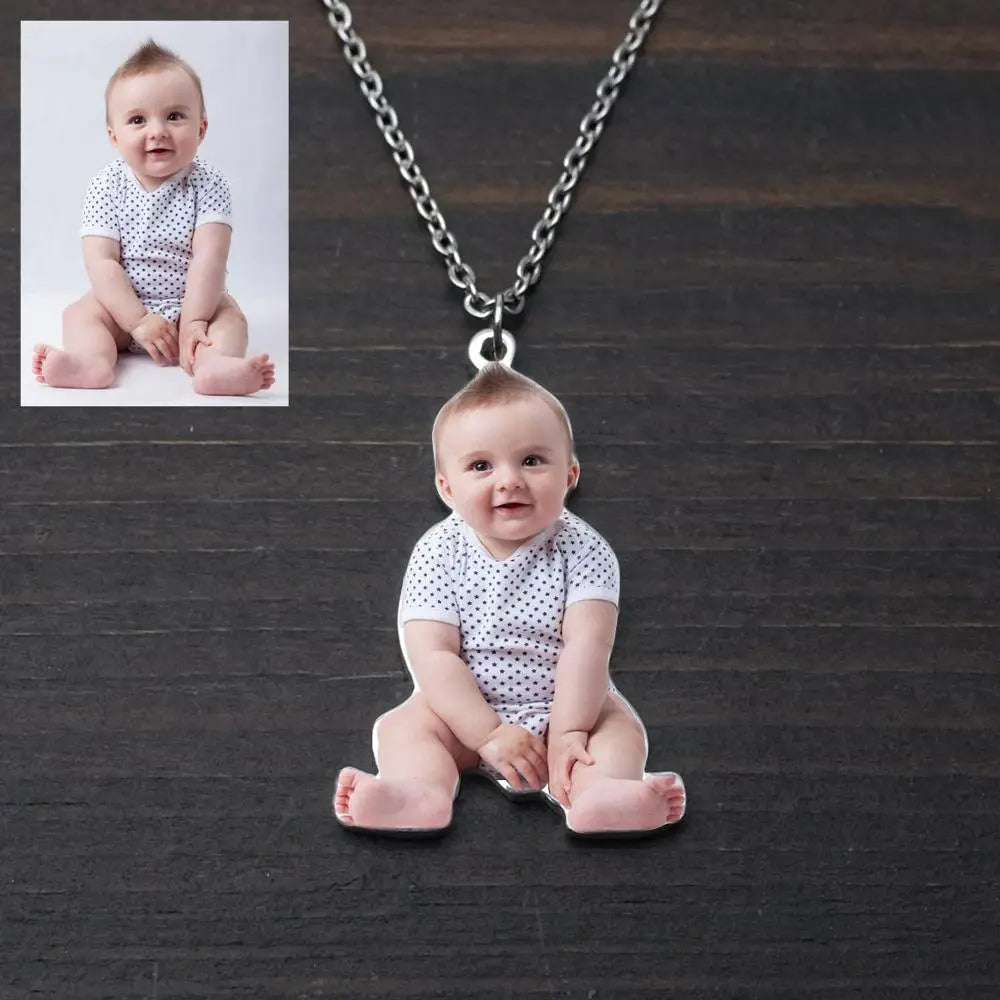 Personalized Photo Necklace,Pet Photo Necklace,Picture Necklace, Memorial Gift - Blade & Thread