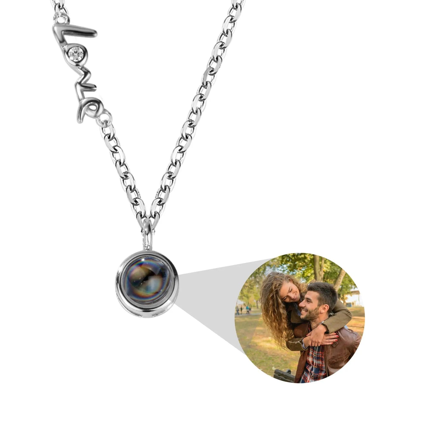 Personalized Photo Projection Necklace Clavicle Chain - Blade & Thread