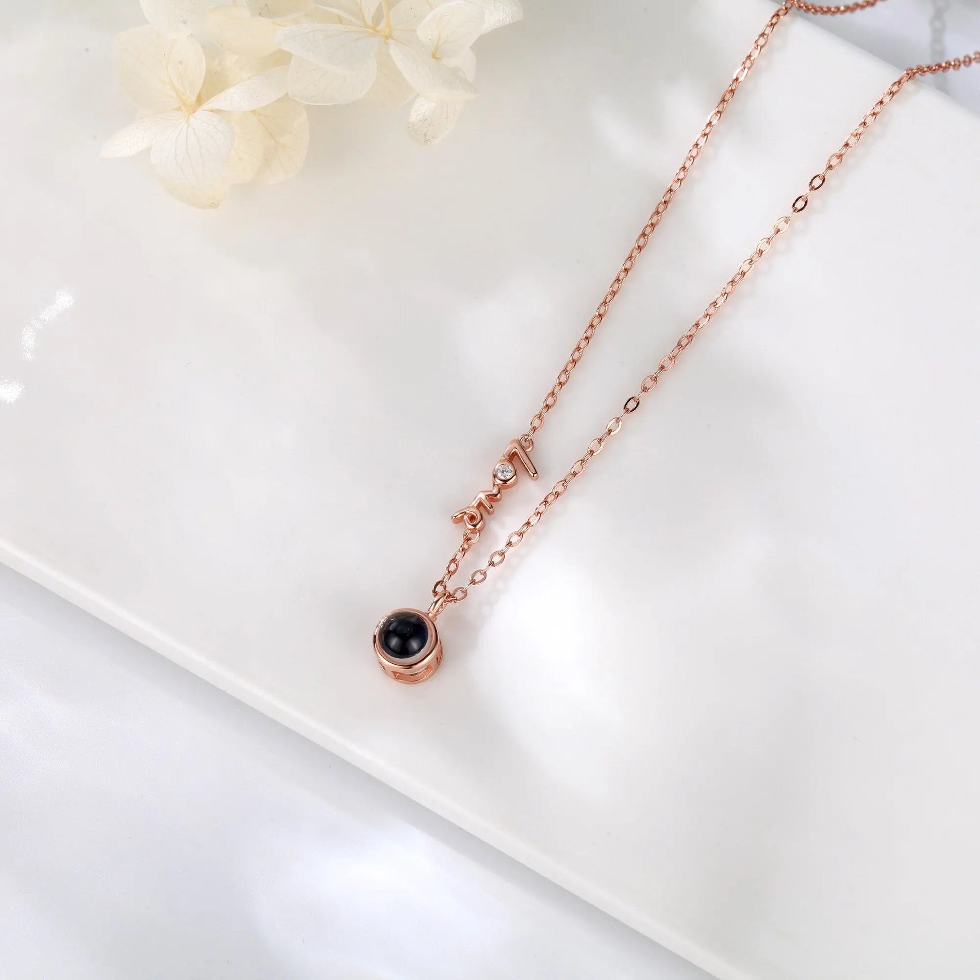 Personalized Photo Projection Necklace Clavicle Chain - Blade & Thread
