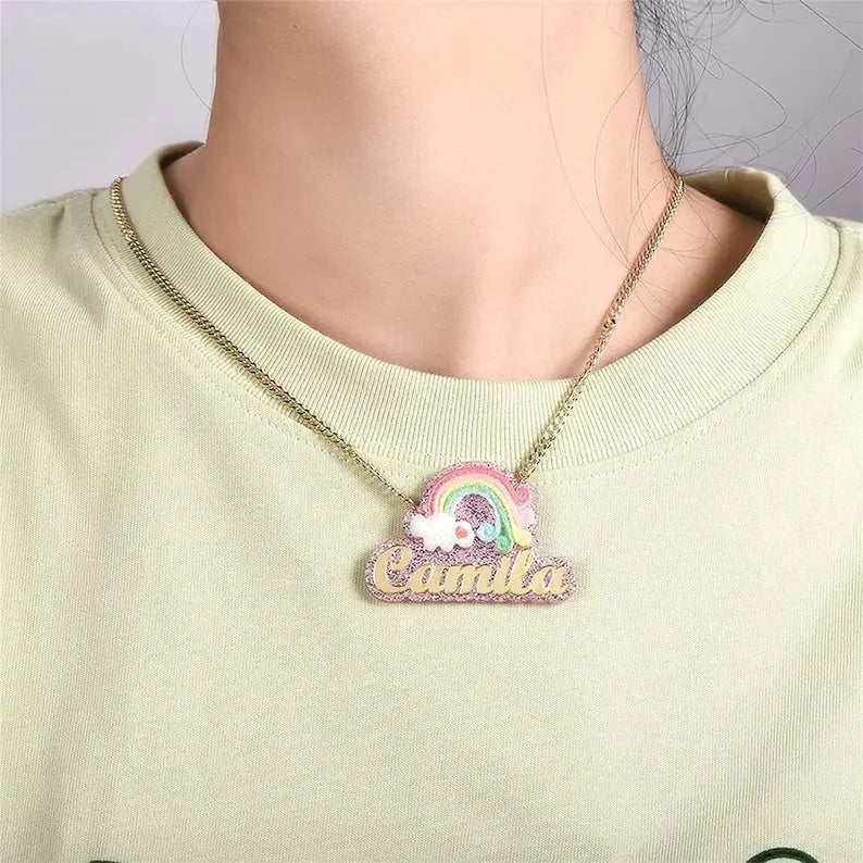 Personalized Rainbow Acrylic Name Necklace For Kids - Blade & Thread