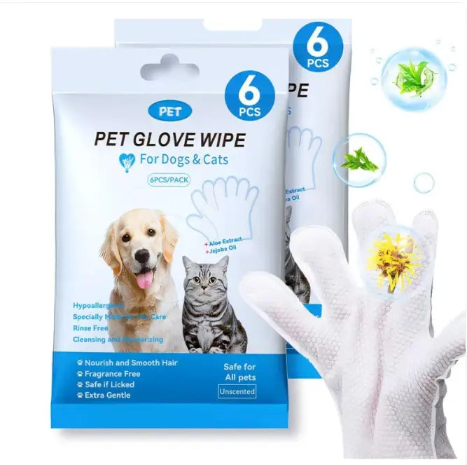 Pet Cleaning Gloves & Wipes My Store 2