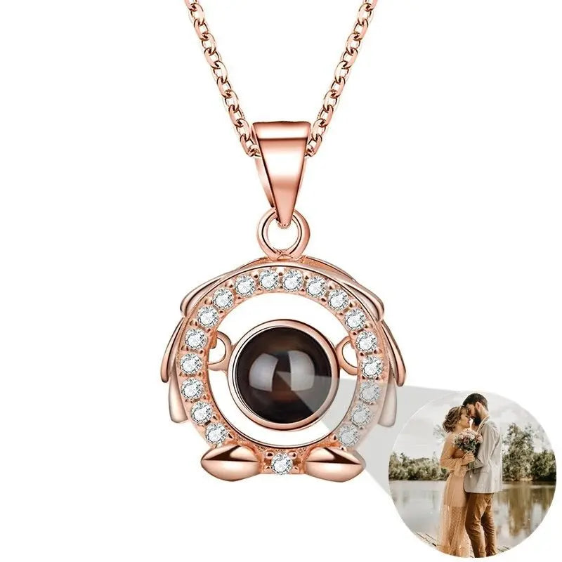 Photo Projection Necklace 12 Constellation Patterns Pendant Necklace - Blade & Thread