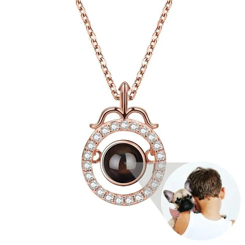 Photo Projection Necklace 12 Constellation Patterns Pendant Necklace - Blade & Thread