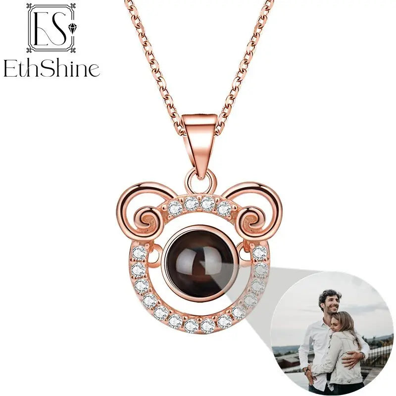 Photo Projection Necklace 12 Constellation Patterns Pendant Necklace - Blade & Thread