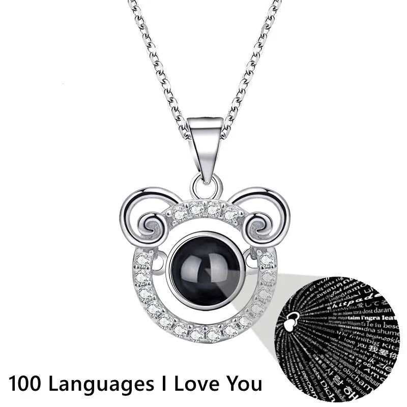 Photo Projection Necklace 12 Constellation Patterns Pendant Necklace - Blade & Thread