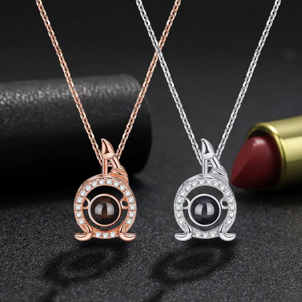 Photo Projection Necklace 12 Constellation Patterns Pendant Necklace - Blade & Thread