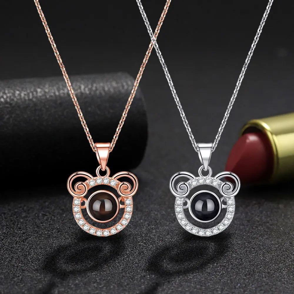 Photo Projection Necklace 12 Constellation Patterns Pendant Necklace - Blade & Thread