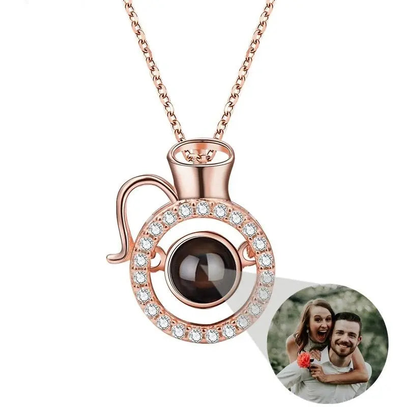Photo Projection Necklace 12 Constellation Patterns Pendant Necklace - Blade & Thread