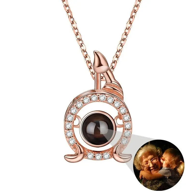Photo Projection Necklace 12 Constellation Patterns Pendant Necklace - Blade & Thread