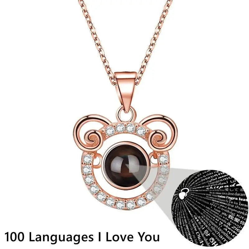 Photo Projection Necklace 12 Constellation Patterns Pendant Necklace - Blade & Thread