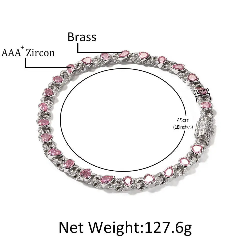 Pink Love Infinity Chain Diamond Necklace - Blade & Thread