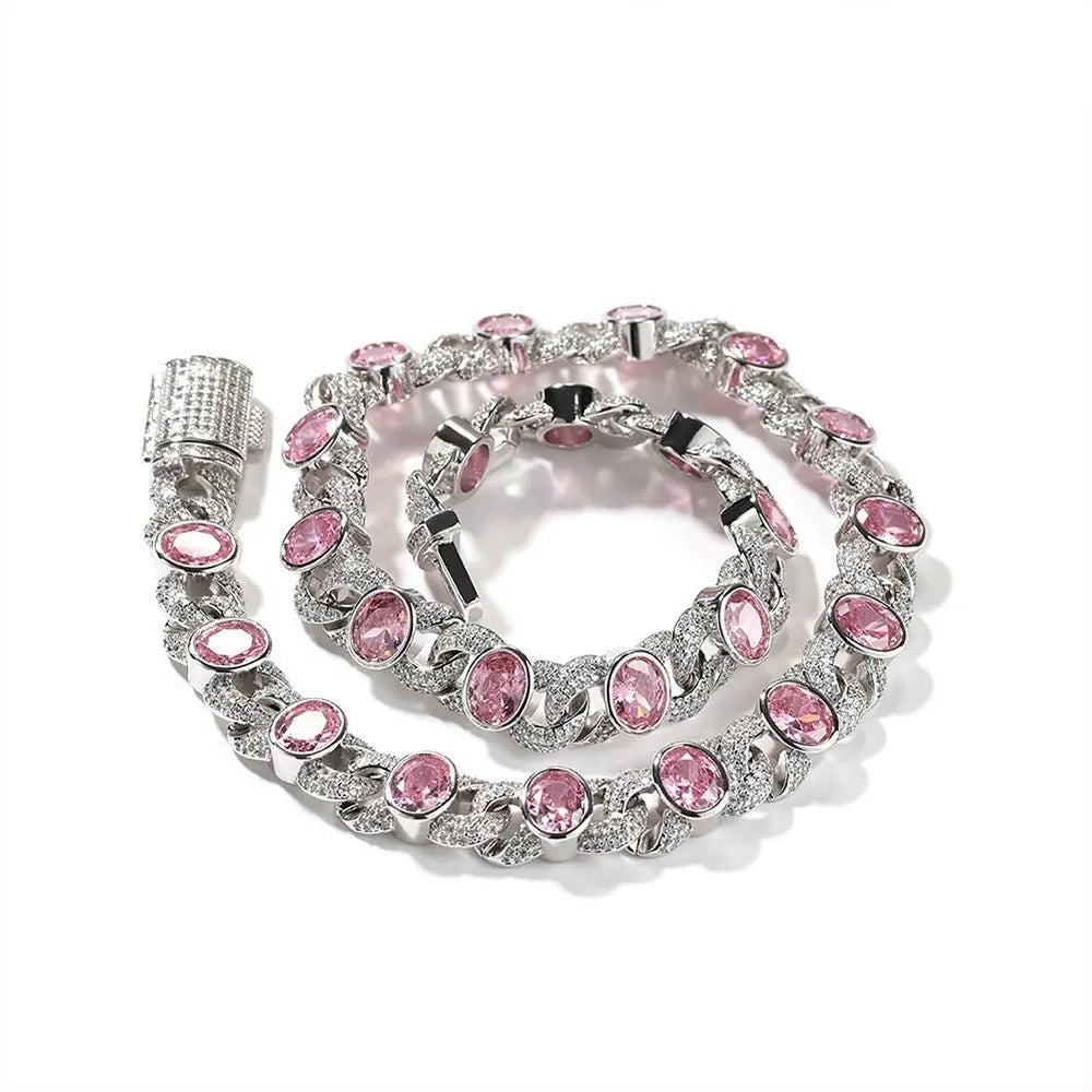 Pink Love Infinity Chain Diamond Necklace - Blade & Thread