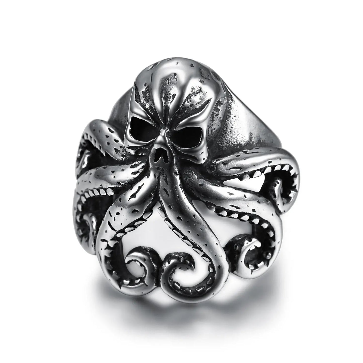 Pirate octopus tentacle punk style ring - Blade & Thread
