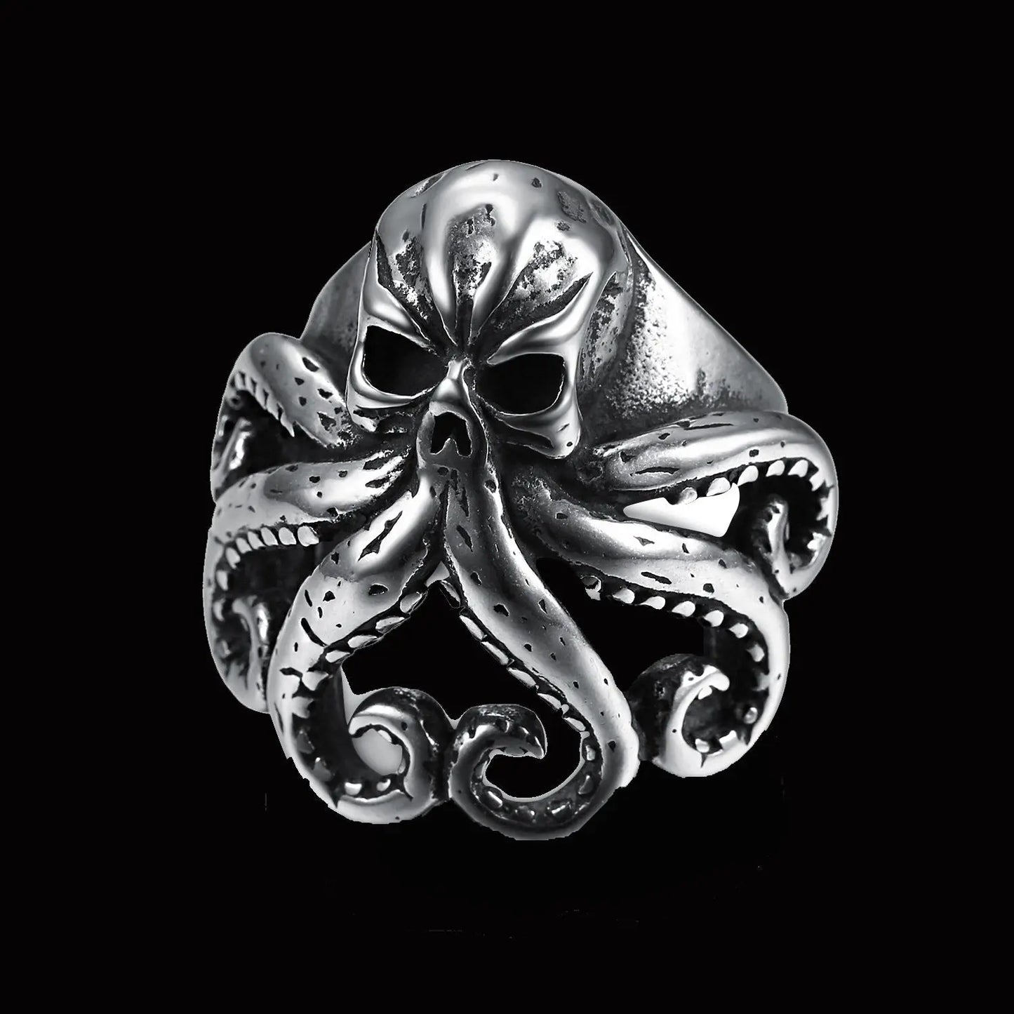 Pirate octopus tentacle punk style ring - Blade & Thread