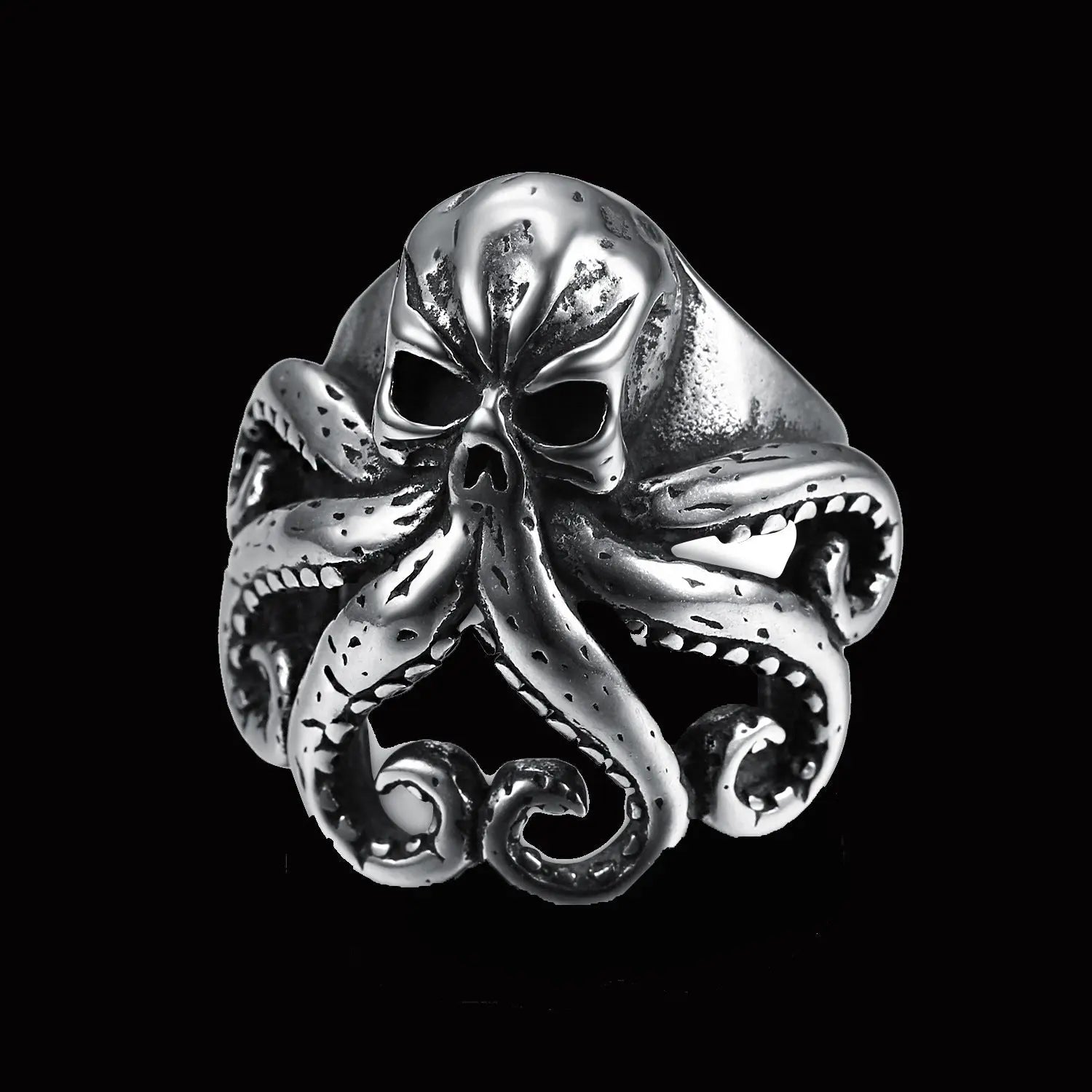 Pirate octopus tentacle punk style ring - Blade & Thread