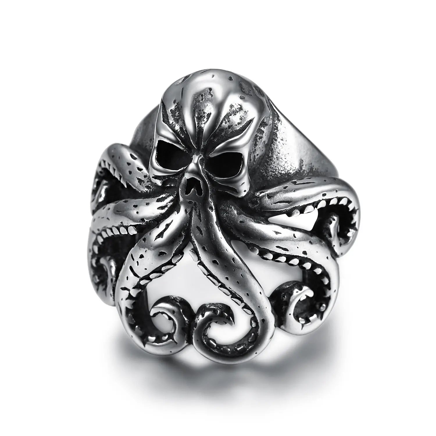 Pirate octopus tentacle punk style ring - Blade & Thread
