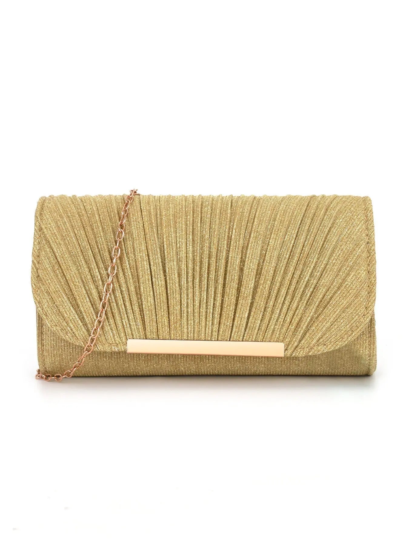 Pleated high sewing round bottom hand-held evening bag - Blade & Thread