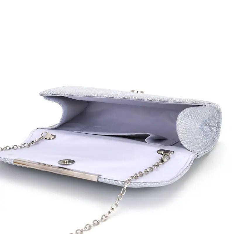Pleated high sewing round bottom hand-held evening bag - Blade & Thread