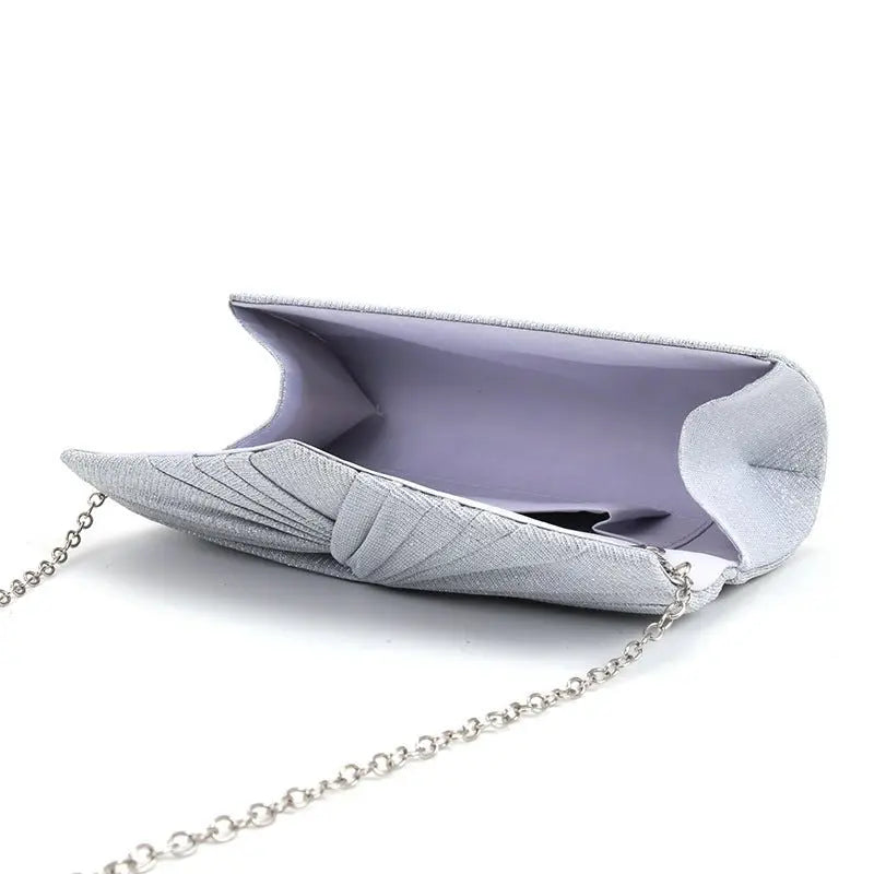 Pleated lace women's bag, solid color Clutch handbag - Blade & Thread