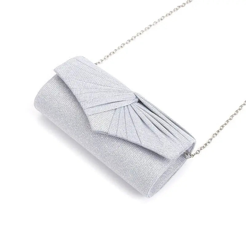 Pleated lace women's bag, solid color Clutch handbag - Blade & Thread