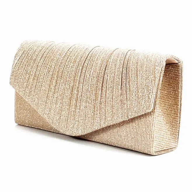 pleated striped veil flashing material handbag - Blade & Thread