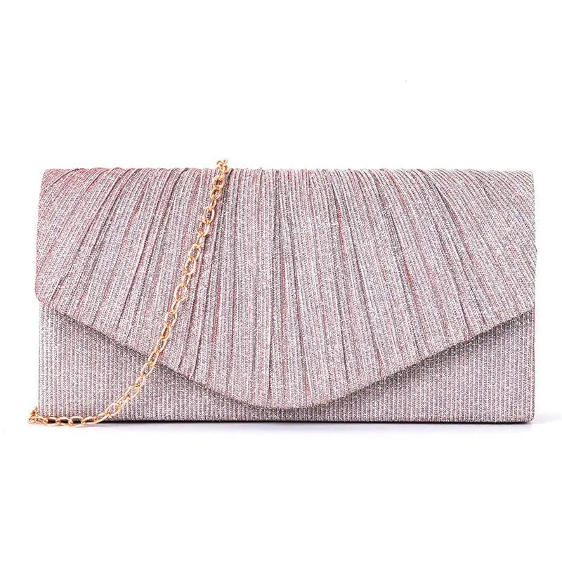 pleated striped veil flashing material handbag - Blade & Thread