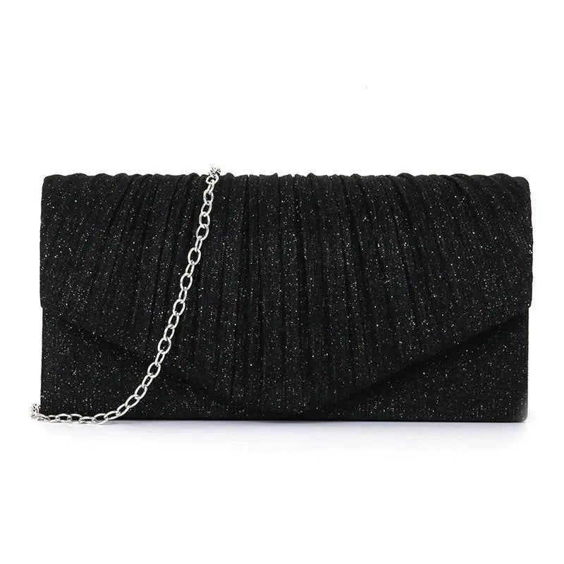 pleated striped veil flashing material handbag - Blade & Thread