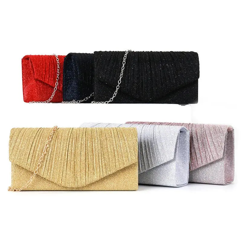 pleated striped veil flashing material handbag - Blade & Thread